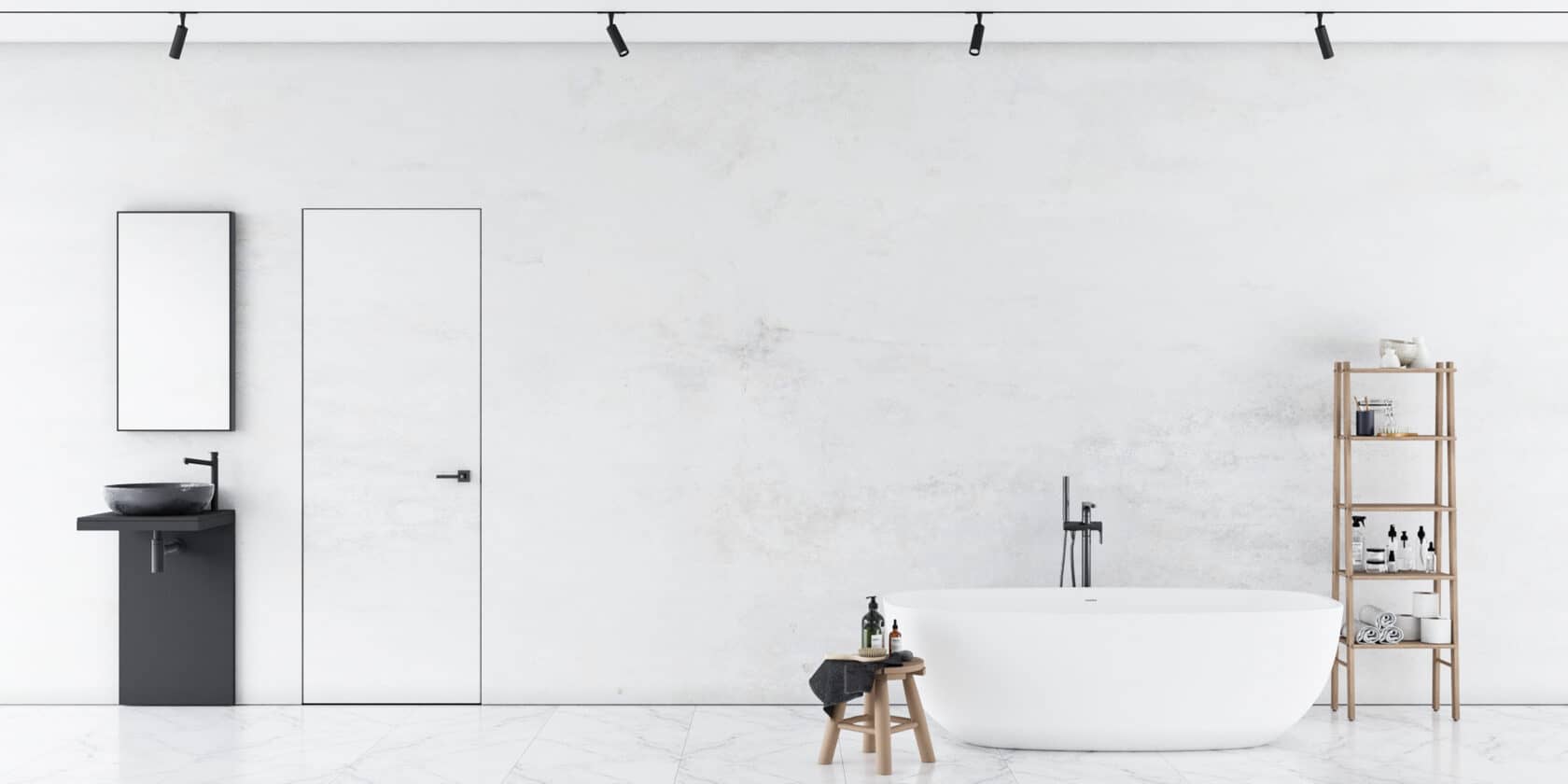 Minimalistyczny sufit napinany z wbudowaną linią świetlną LED