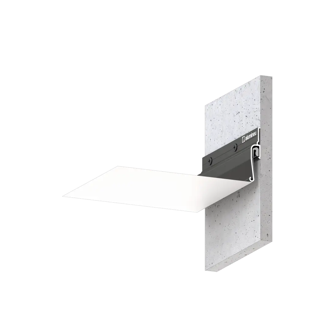 Profile INVISIA X202, Black matte, installation example