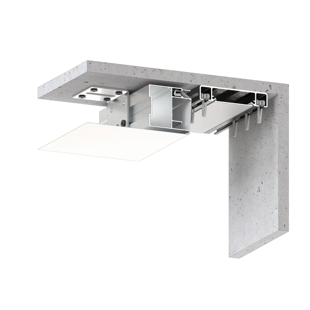 Profile STRATOS X703, Mill finish, installation example