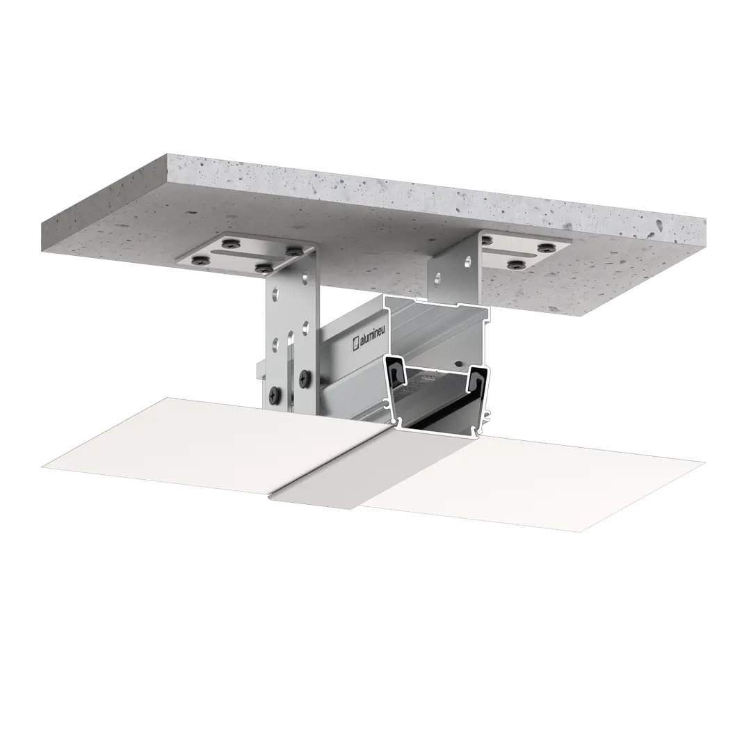 Profile LIGHTRA X030, Mill finish, installation example