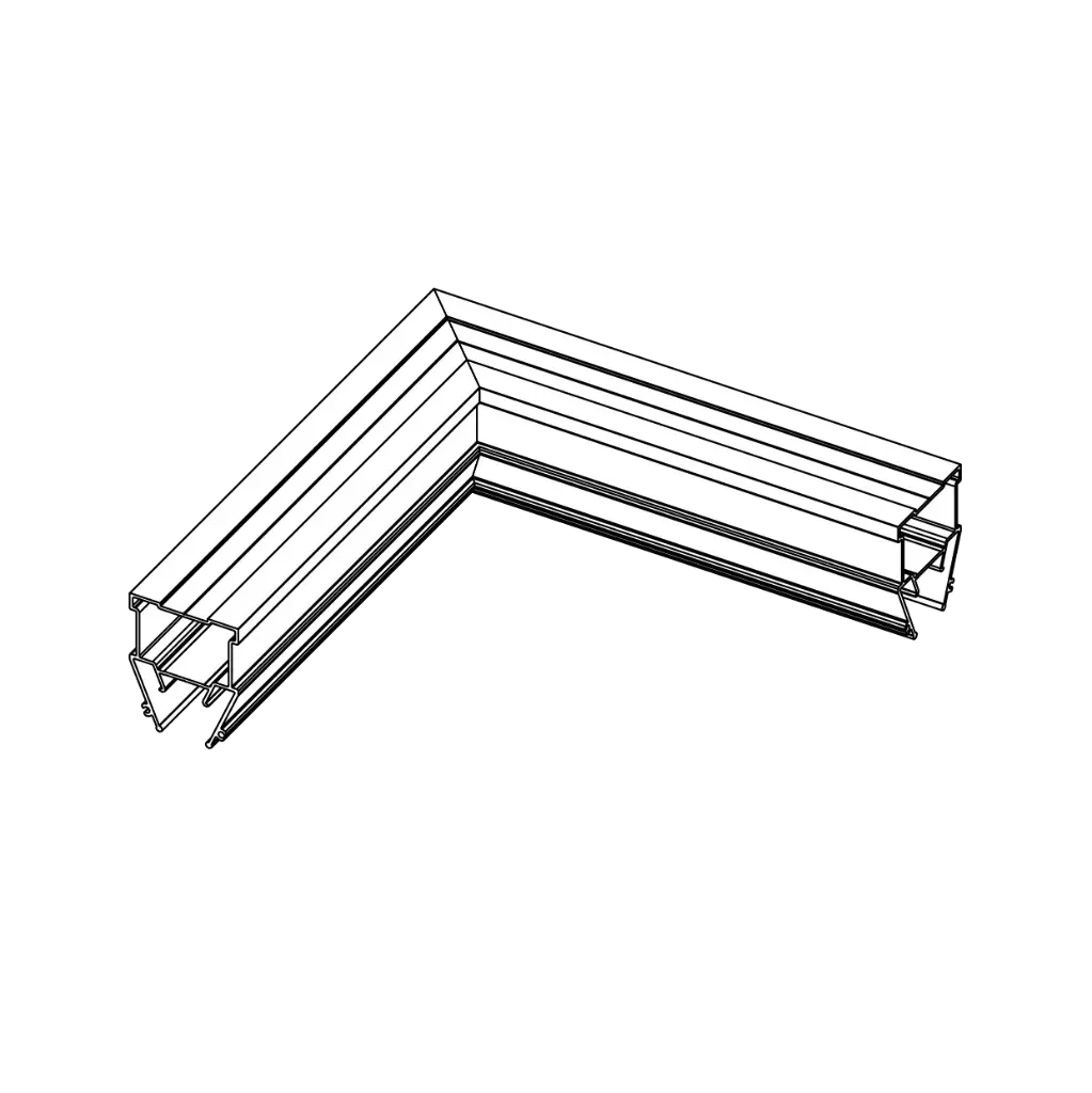 Welded 90° corner LIGHTRA NX015, close-up