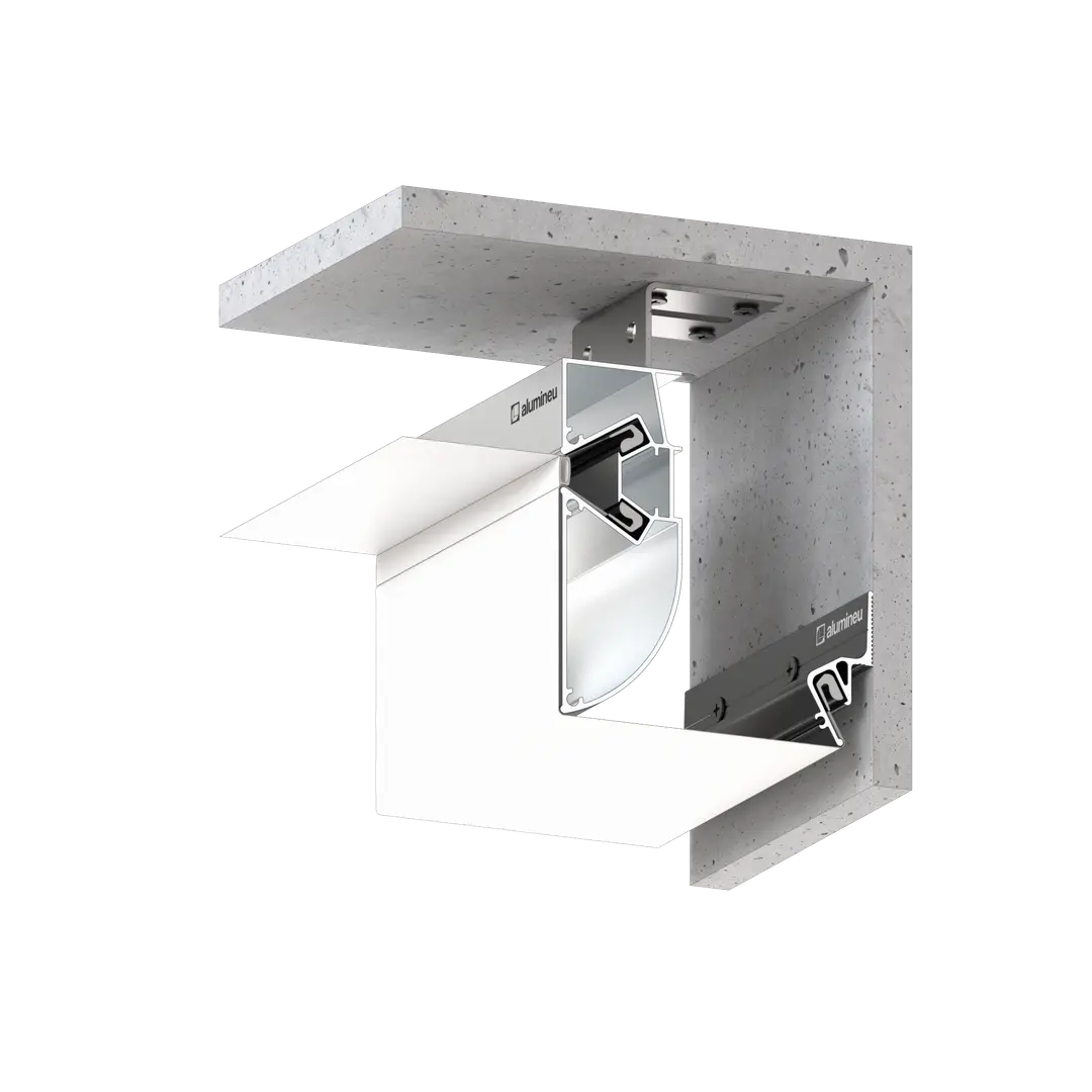 Profile STRATOS X701, Mill finish, installation example