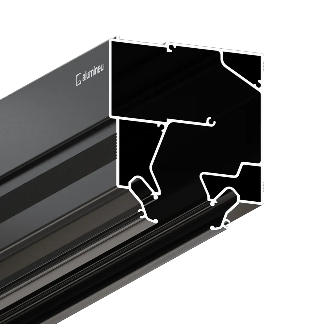 Slot diffuser AEROOOM, Black matte, close-up