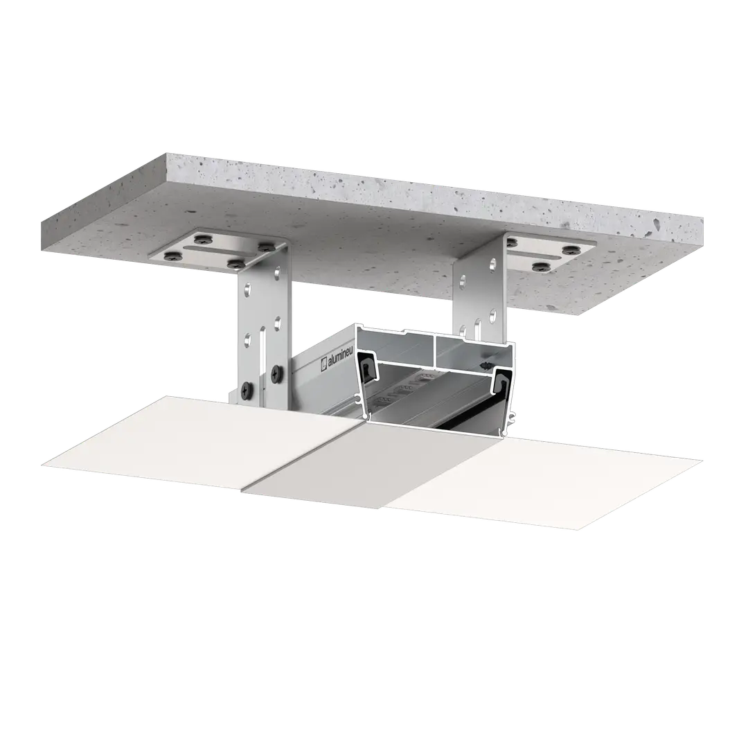 Profile LIGHTRA X050, Mill finish, installation example