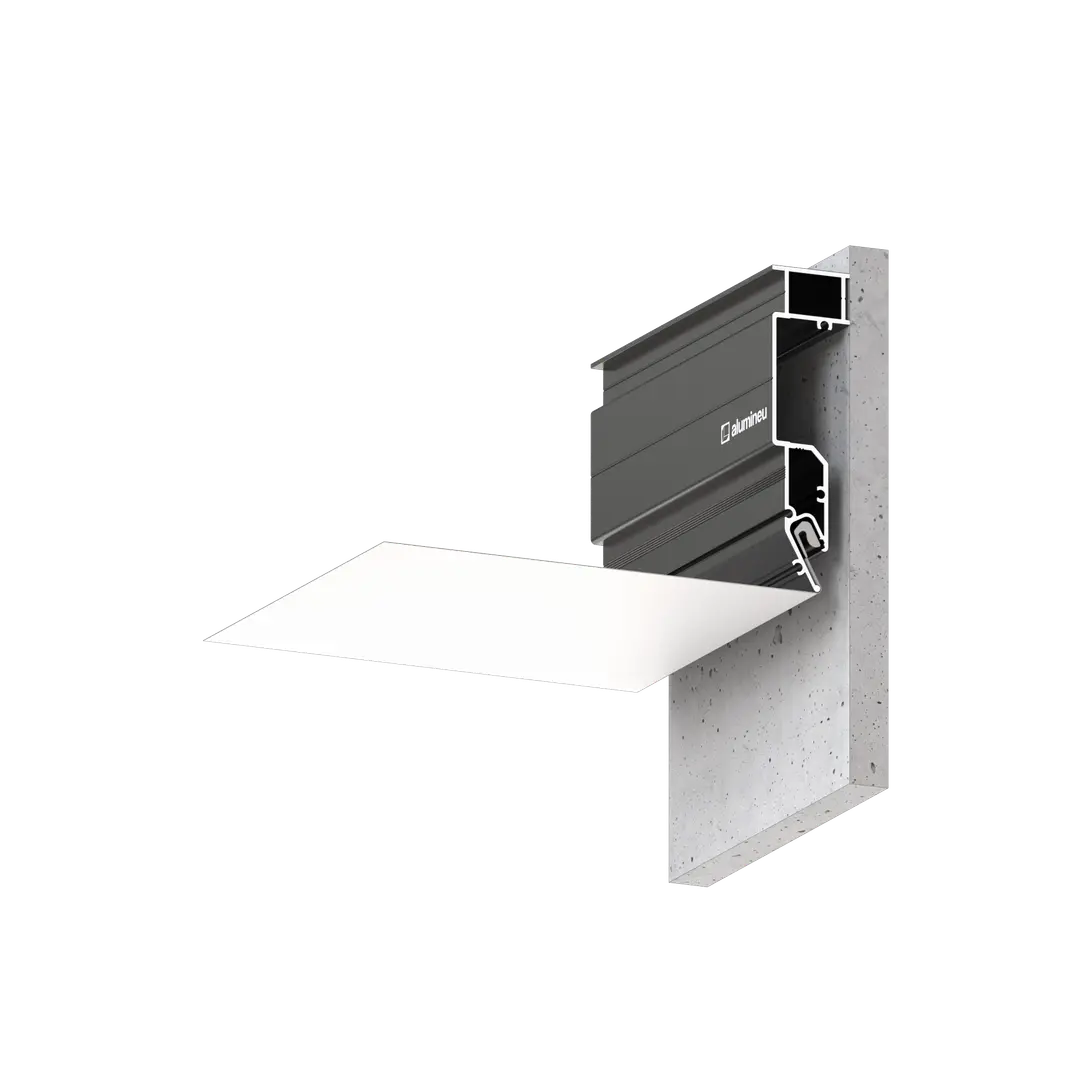 Profile INVISIA X207, Black matte, installation example
