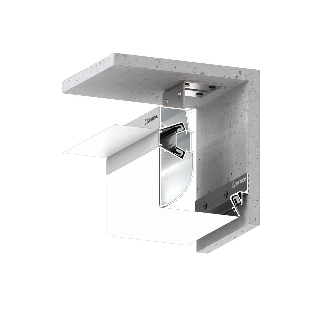 Profile STRATOS X702, Mill finish, installation example